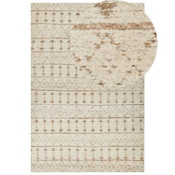 Dywan z tkaniny konopnej 200 x 300 cm beżowy SANAO