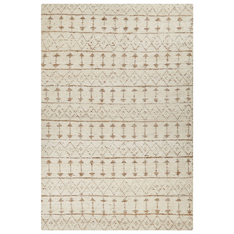 Dywan z tkaniny konopnej 200 x 300 cm beżowy SANAO