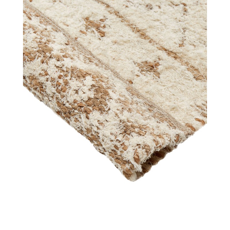 Dywan z tkaniny konopnej 200 x 300 cm beżowy SANAO