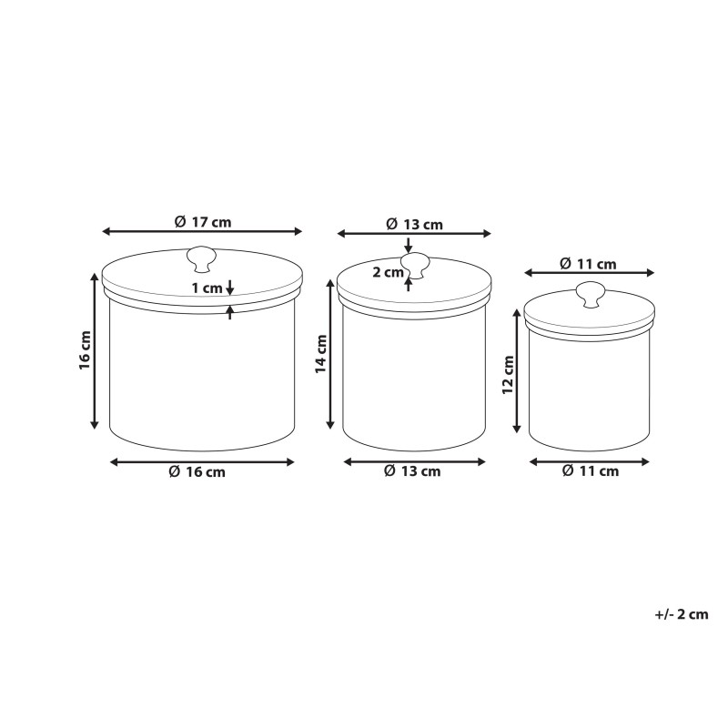 Pojemnik ALEXANDRIA Metal Srebrny