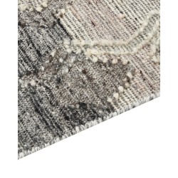 Dywan wełniany kilim 80 x 150 cm szary ARATASHEN