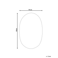 Dywan owalny z juty 70 x 100 cm wielokolorowy PEREWI