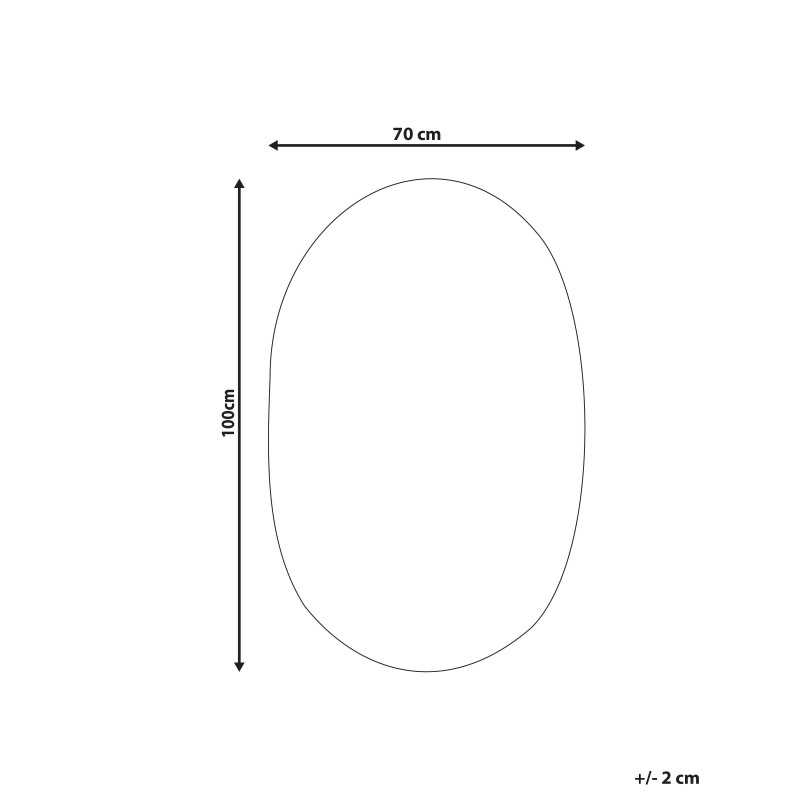 Dywan owalny z juty 70 x 100 cm wielokolorowy PEREWI
