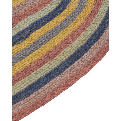 Dywan owalny z juty 70 x 100 cm wielokolorowy PEREWI