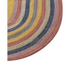 Dywan owalny z juty 70 x 100 cm wielokolorowy PEREWI