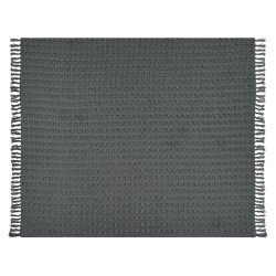 Narzuta na łóżko BERE Bawełna 220 x 240 cm Ciemnoszary