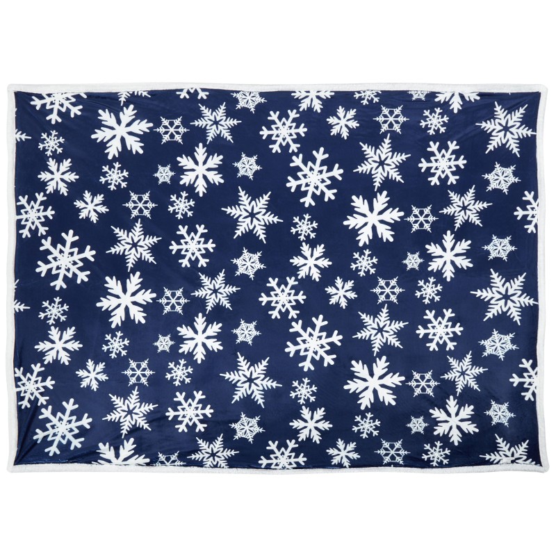 Koc ANISE 150 x 200 cm Ciemnoniebieski