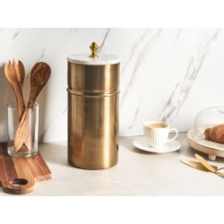 Pojemnik Dekoracje ALMAY Metal Złoty