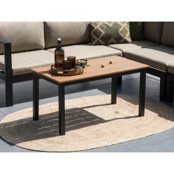 Stół ogrodowy MESSINA 96 cm 52 cm Czarny