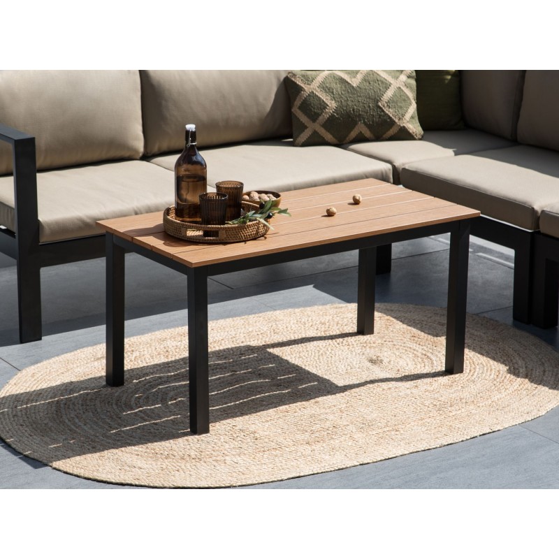 Stół ogrodowy MESSINA 96 cm 52 cm Czarny