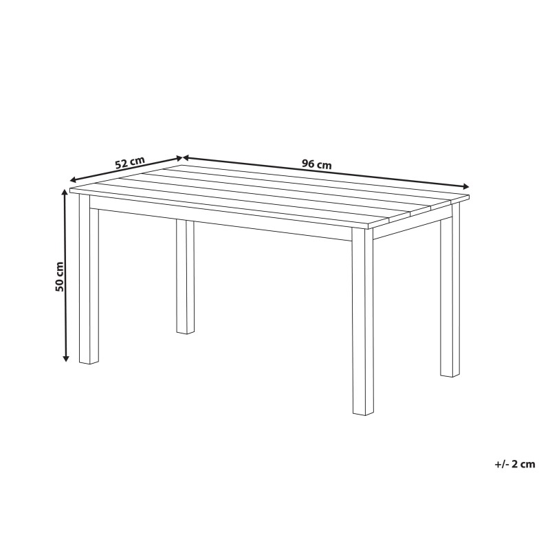 Stół ogrodowy MESSINA 96 cm 52 cm Czarny