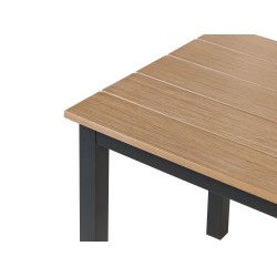 Stół ogrodowy MESSINA 96 cm 52 cm Czarny