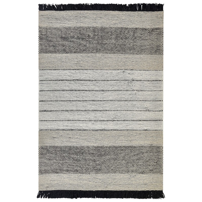 Dywan wełniany 140 x 200 cm beżowo-czarny YAZLIK