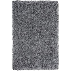 Dywan shaggy 140 x 200 cm czarno-biały CIDE