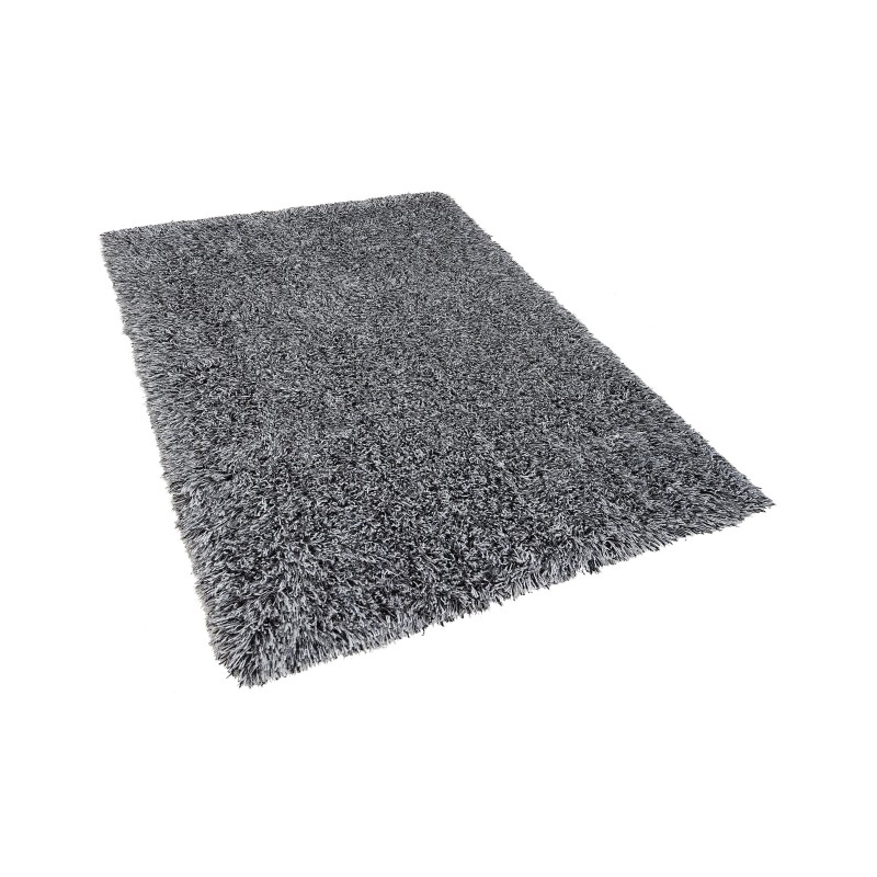 Dywan shaggy 140 x 200 cm czarno-biały CIDE