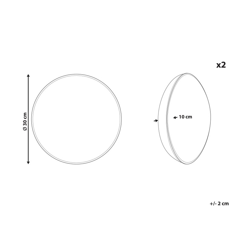 Zestaw 2 poduszek dekoracyjnych RUTABAGA Boucle 30 x 30 cm Biały Jednolity