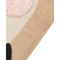 Dywan dziecięcy bawełniany motyw pandy 80 x 150 cm beżowy BUNAN