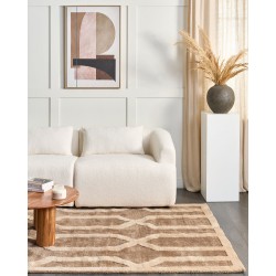 Dywan z wiskozy 160 x 230 cm beżowo-brązowy MAHRIN