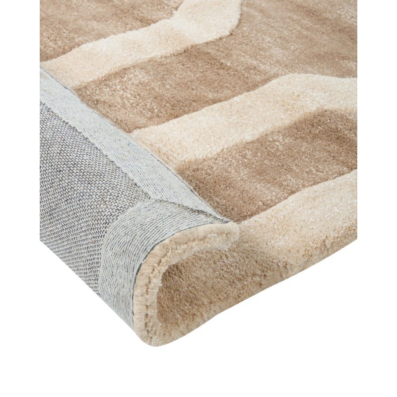Dywan z wiskozy 160 x 230 cm beżowo-brązowy MAHRIN