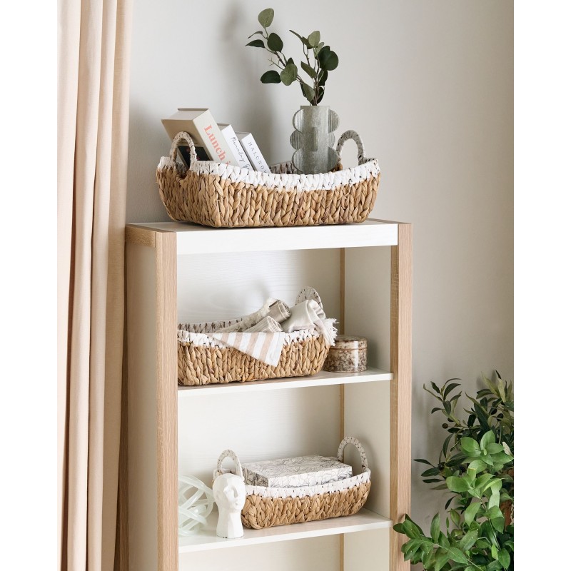 Zestaw 3 koszy CAMPHA Plecionka Naturalny