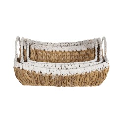 Zestaw 3 koszy CAMPHA Plecionka Naturalny