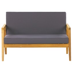 Zestaw ogrodowy ze stolikiem dla 4 osób PALLANO Drewno akacjowe Ciemnoszary