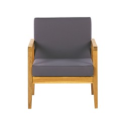 Zestaw ogrodowy ze stolikiem dla 4 osób PALLANO Drewno akacjowe Ciemnoszary