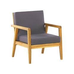 Zestaw ogrodowy ze stolikiem dla 4 osób PALLANO Drewno akacjowe Ciemnoszary