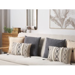 Zestaw 2 poduszek dekoracyjnych PULMONARIA 30 x 50 cm Beżowy Wzór geometryczny