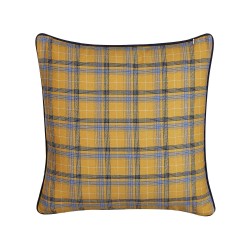 Zestaw 2 poduszek dekoracyjnych DICENTRA 45 x 45 cm Żółty W kratkę