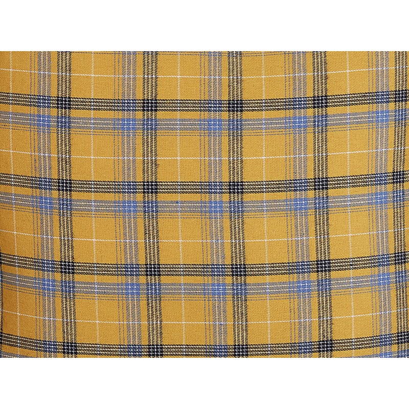 Zestaw 2 poduszek dekoracyjnych DICENTRA 45 x 45 cm Żółty W kratkę