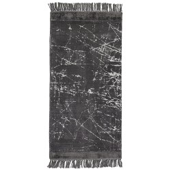 Dywan z wiskozy 80 x 150 cm ciemnoszary HANLI