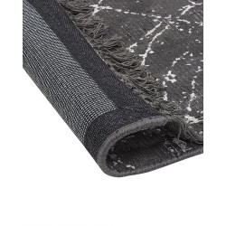 Dywan z wiskozy 80 x 150 cm ciemnoszary HANLI