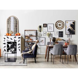 Zestaw 2 poduszek dekoracyjnych RAMTEK Welur 45 x 45 cm Czarny Wzór zwierzęcy