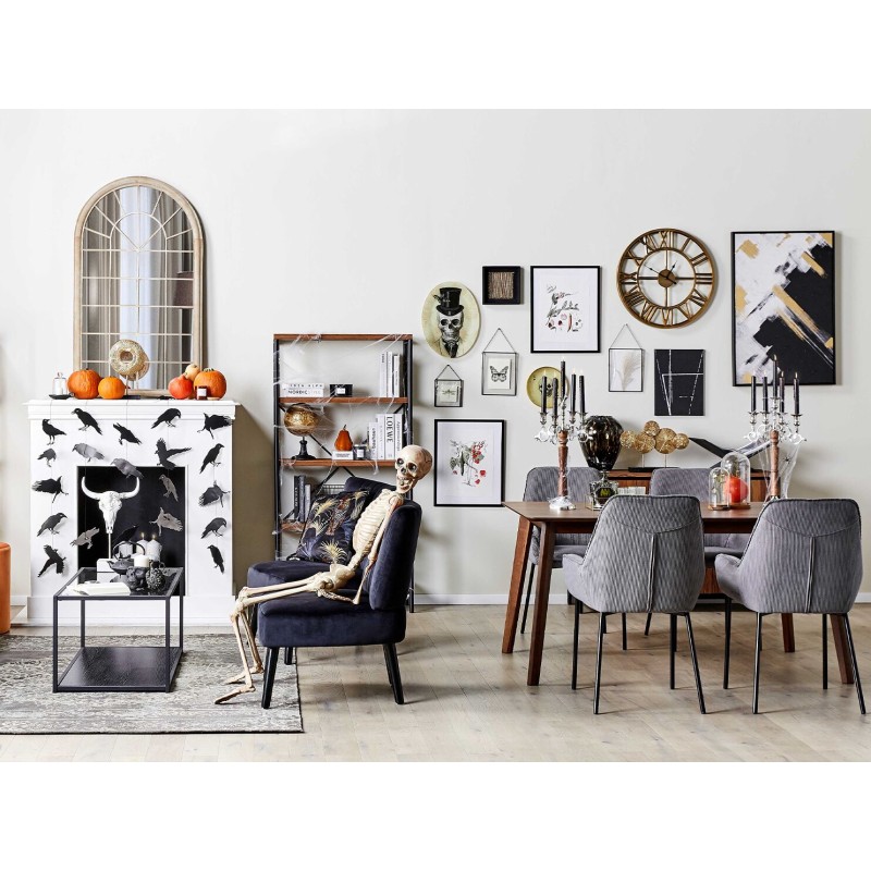 Zestaw 2 poduszek dekoracyjnych RAMTEK Welur 45 x 45 cm Czarny Wzór zwierzęcy