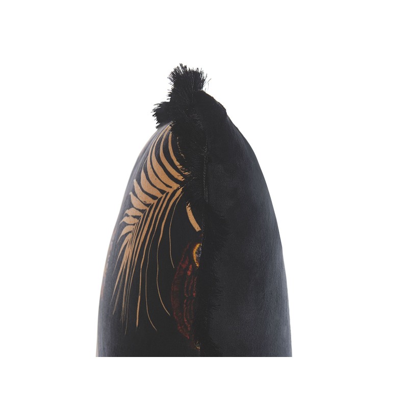 Zestaw 2 poduszek dekoracyjnych RAMTEK Welur 45 x 45 cm Czarny Wzór zwierzęcy