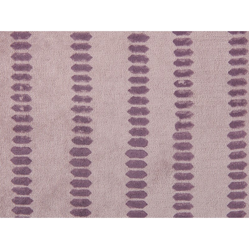 Poduszka dekoracyjna AGAPANTHUS Welur 45 x 45 cm Różowy W paski