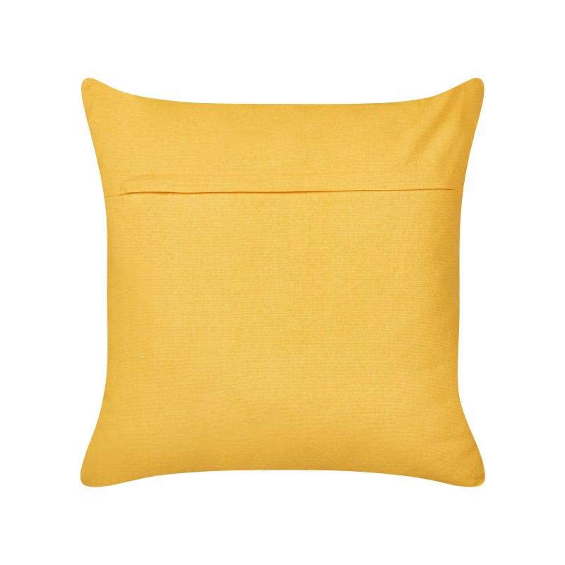 2 bawełniane poduszki dekoracyjne motyw tęczy 45 x 45 cm żółte LEEA