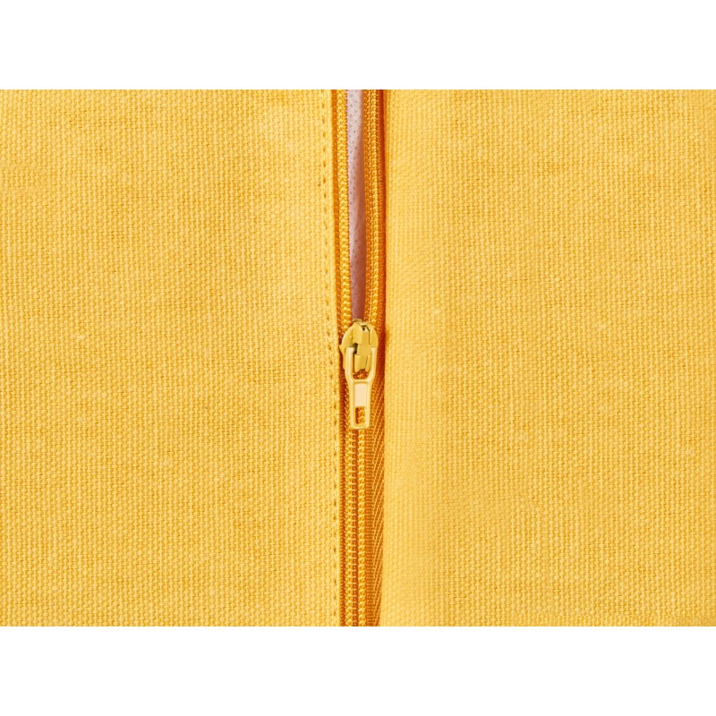 2 bawełniane poduszki dekoracyjne motyw tęczy 45 x 45 cm żółte LEEA