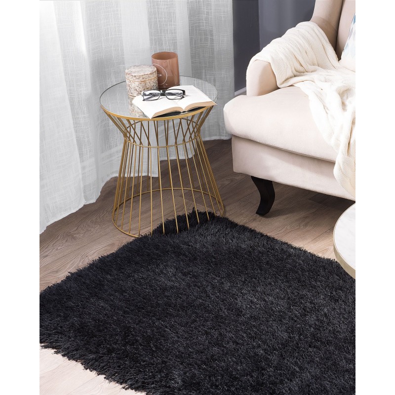 Dywan shaggy 80 x 150 cm czarny CIDE