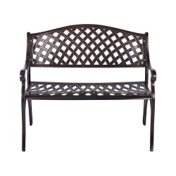 Ławka ogrodowa STAGGIA 104 cm Metal Brązowy