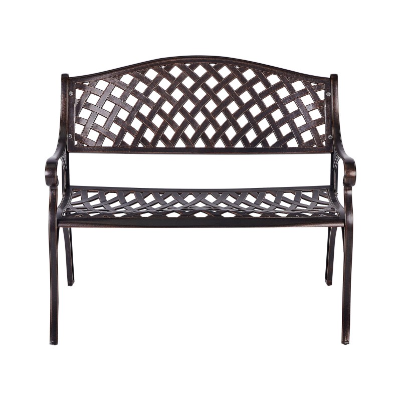 Ławka ogrodowa STAGGIA 104 cm Metal Brązowy