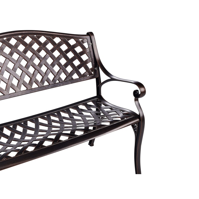 Ławka ogrodowa STAGGIA 104 cm Metal Brązowy