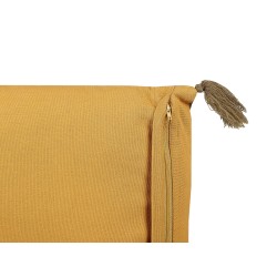 Poduszka dekoracyjna RHEUM Welur 45 x 45 cm Żółty Wzór kwiatowy