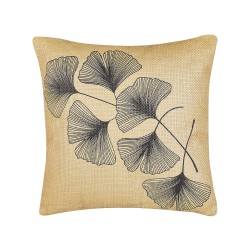 Zestaw 2 poduszek dekoracyjnych WAKAD 45 x 45 cm Beżowy Wzór roślinny