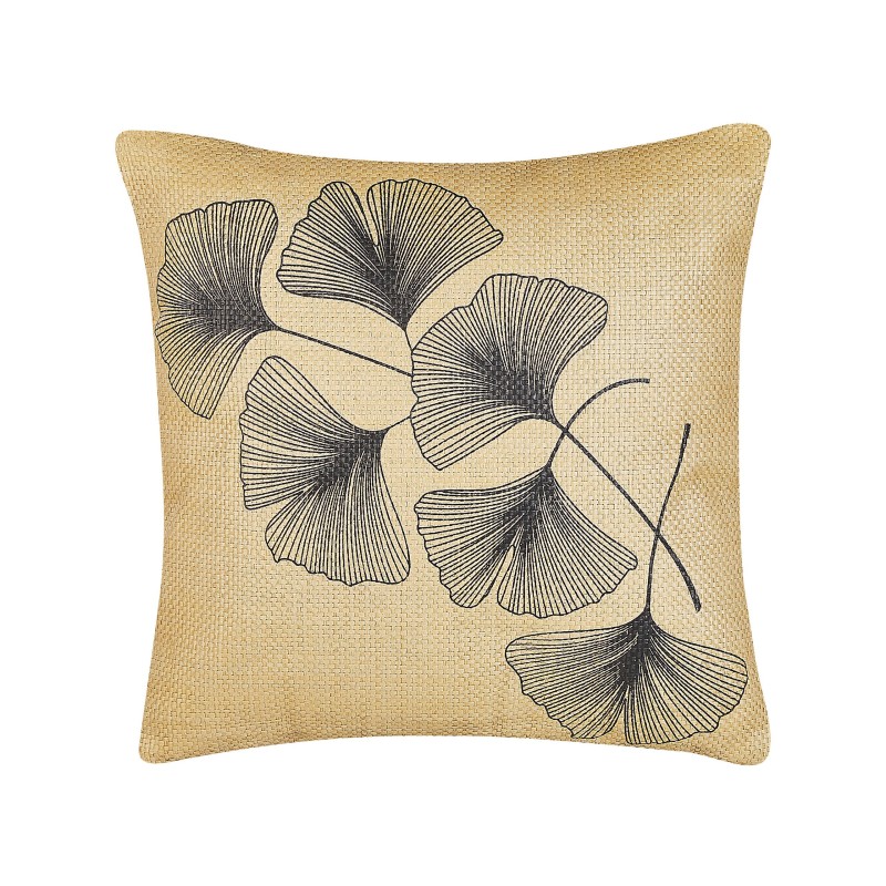 Zestaw 2 poduszek dekoracyjnych WAKAD 45 x 45 cm Beżowy Wzór roślinny