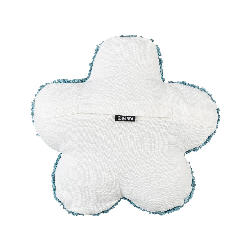 2 bawełniane poduszki dekoracyjne dla dzieci kwiaty 30 x 30 cm niebieskie SORREL