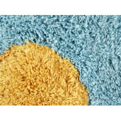 2 bawełniane poduszki dekoracyjne dla dzieci kwiaty 30 x 30 cm niebieskie SORREL