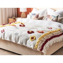 Koc AMROHA Bawełna 130 x 180 cm Kolorowy