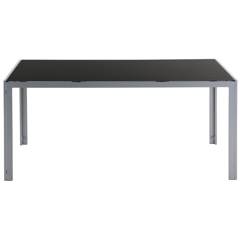 Stół ogrodowy CATANIA 160 cm 91 cm Szkło Czarny
